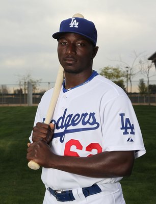Trayvon Robinson in Dodger Uni